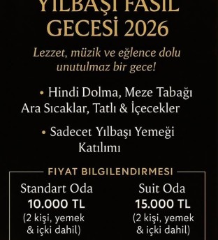 Play Concept Hotel Şile Yılbaşı Programı 2026